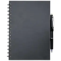 Santhome Eternity Reusable Notebook & Pen Set Black Front